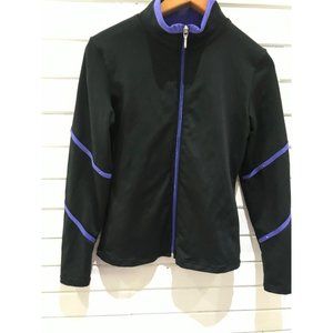chloe noel Rhinestone figure skating jacket Black/purple youth XLarge women XS